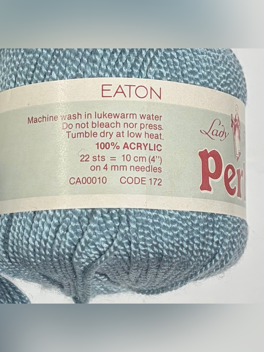 Vintage Yarn - Lady Fair Perlé Light Blue DK weight acrylic yarn - 7 skeins - Picture 3 of 3